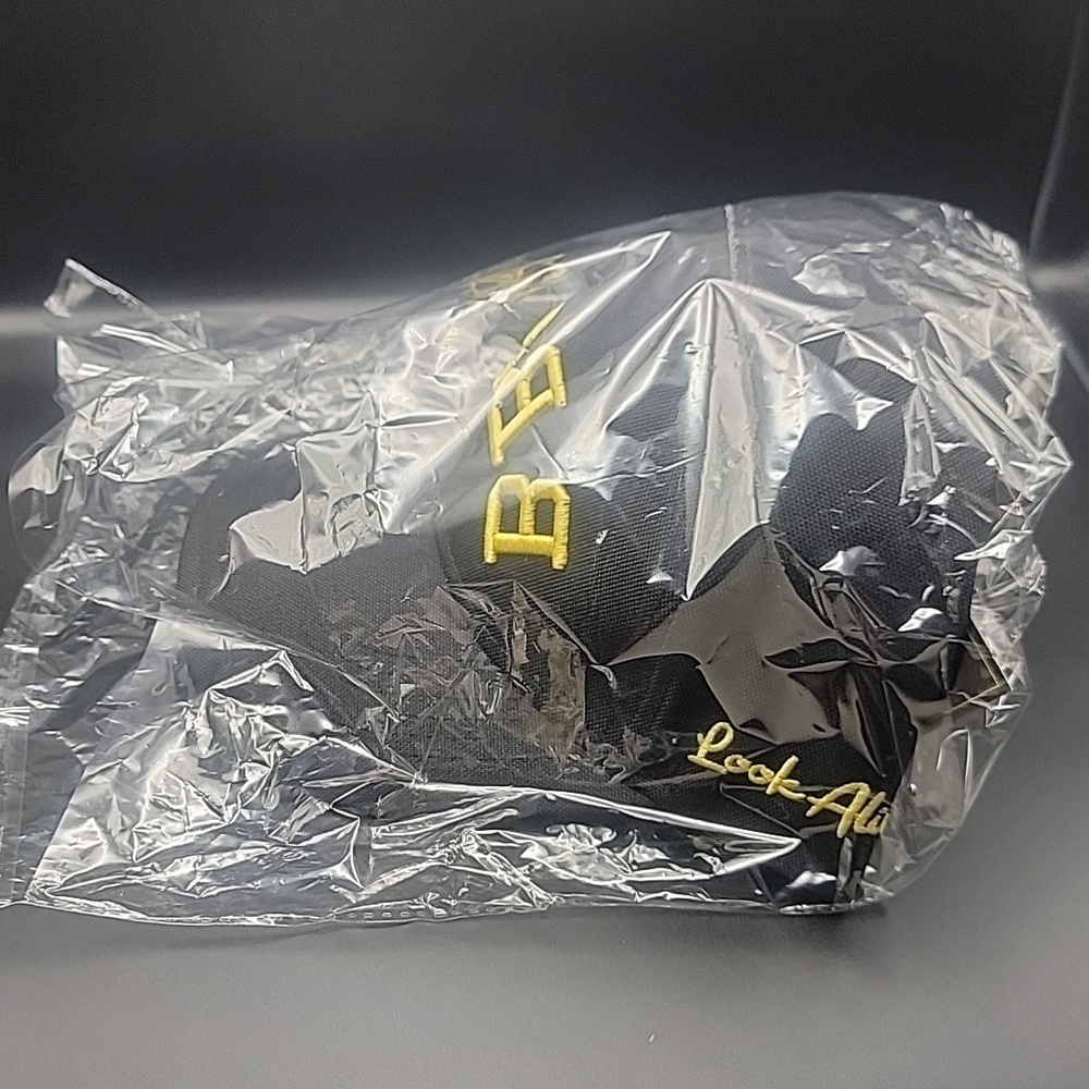NEW Invicta Black Baseball Cap Yellow Embroidered Backward BBSD Snap Back Hat - Picture 8 of 12